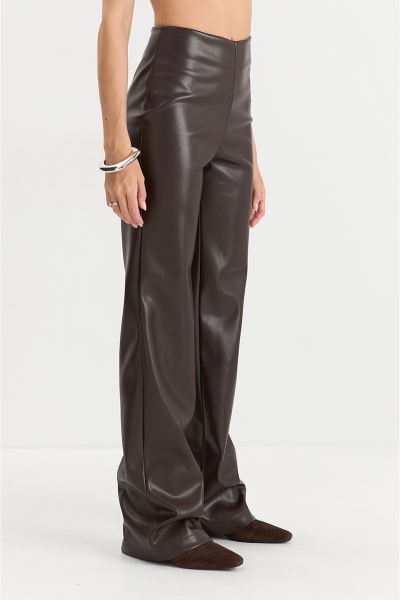 Брюки из экокожи MIA AIM, цвет: коричневый, MIA273 купить онлайн
