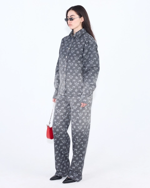 Джинсы женские с градиентом и монограммой ASIA ST 71, цвет: серый, Ast71.jeans-denim-mngrm-w-grey купить онлайн