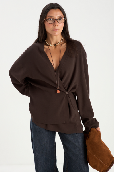 Кардиган на запах