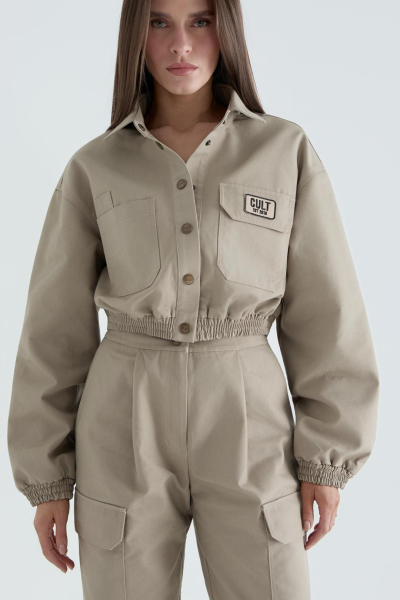 Брюки женские милитари CULTBASE, цвет: бежевый,  купить онлайн