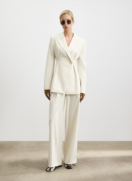 Жакет приталенный ALL WE NEED, цвет: белый,  купить онлайн