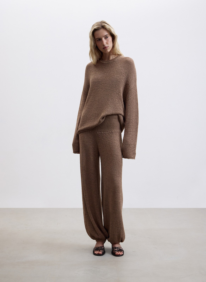 Брюки ажурной вязки