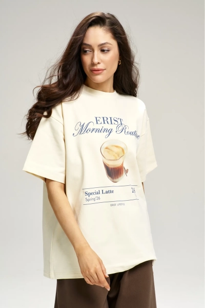 Футболка Латте Тофу Erist store, цвет: бежевый, НФ-00003151 купить онлайн