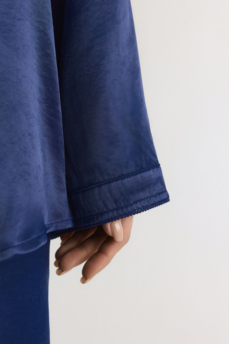 Блуза из смесовой вискозы TOPTOP, цвет: синий, TT.021.18497.620 купить онлайн