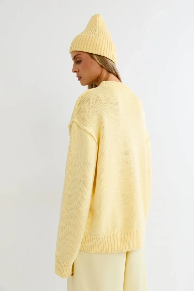 Джемпер с наружными швами Нежно-желтый Erist store, цвет: Желтый, НФ-00003244 купить онлайн