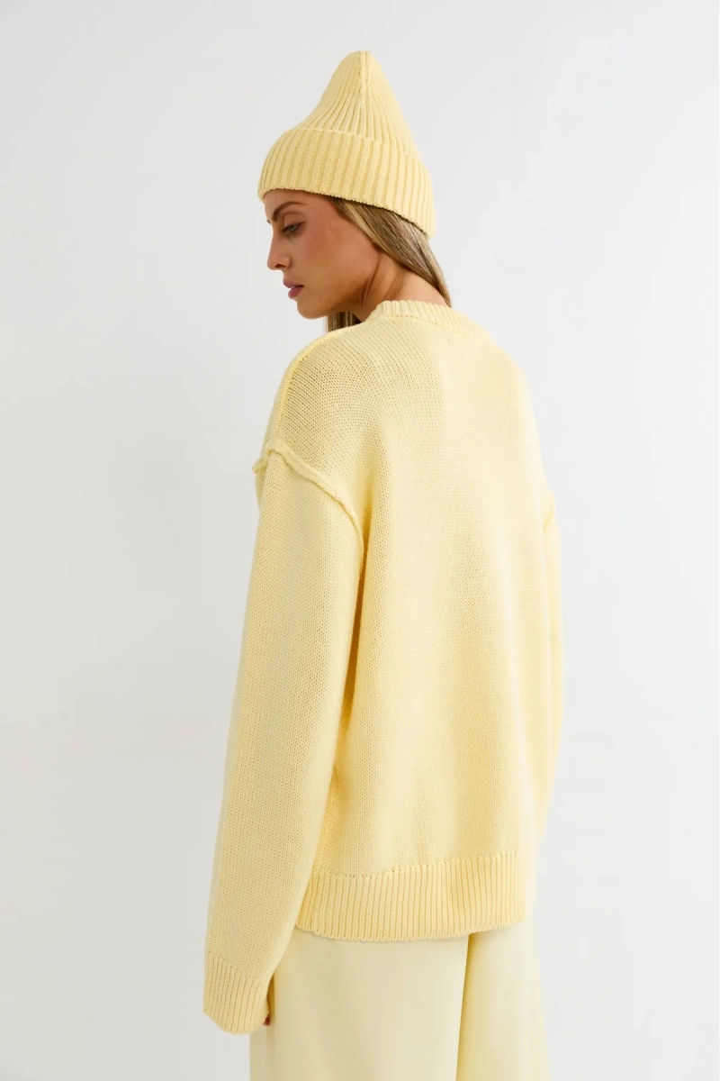 Джемпер с наружными швами Нежно-желтый Erist store, цвет: Желтый, НФ-00003244 купить онлайн