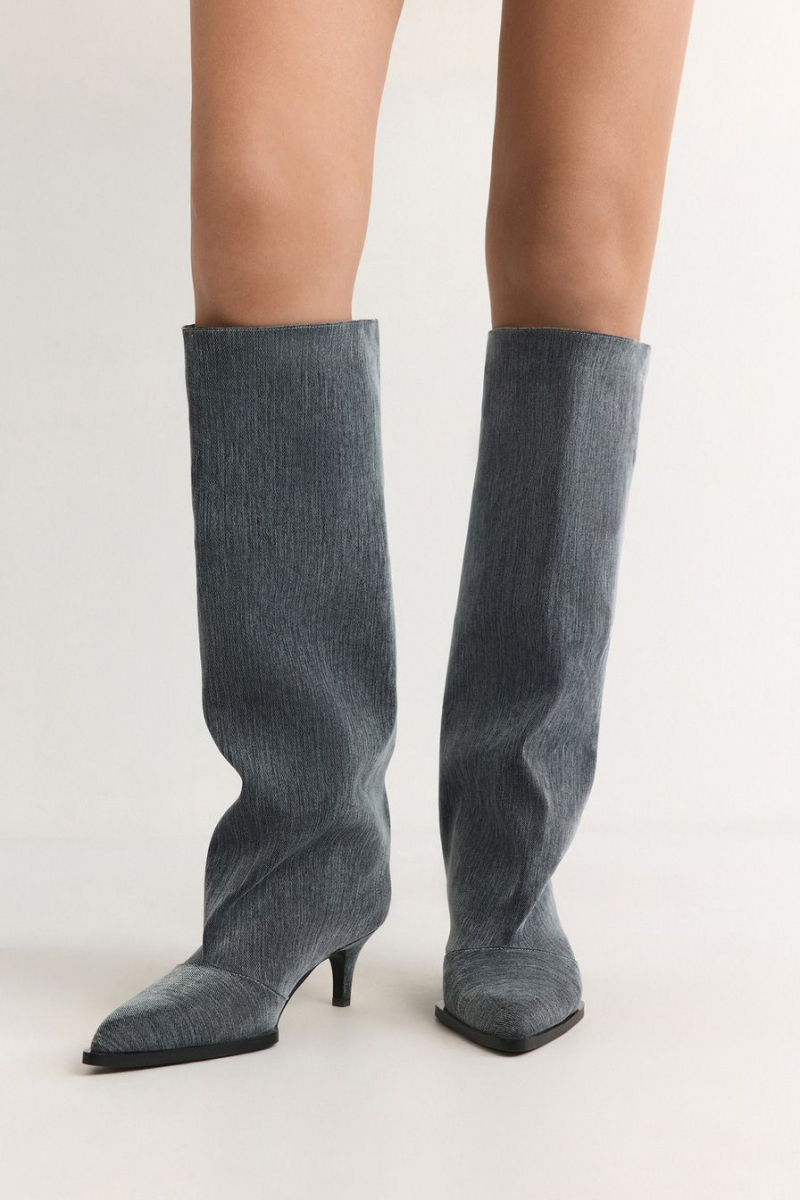 Сапоги из денима Lera Nena, цвет: серый LNU.402.18694.800 купить онлайн