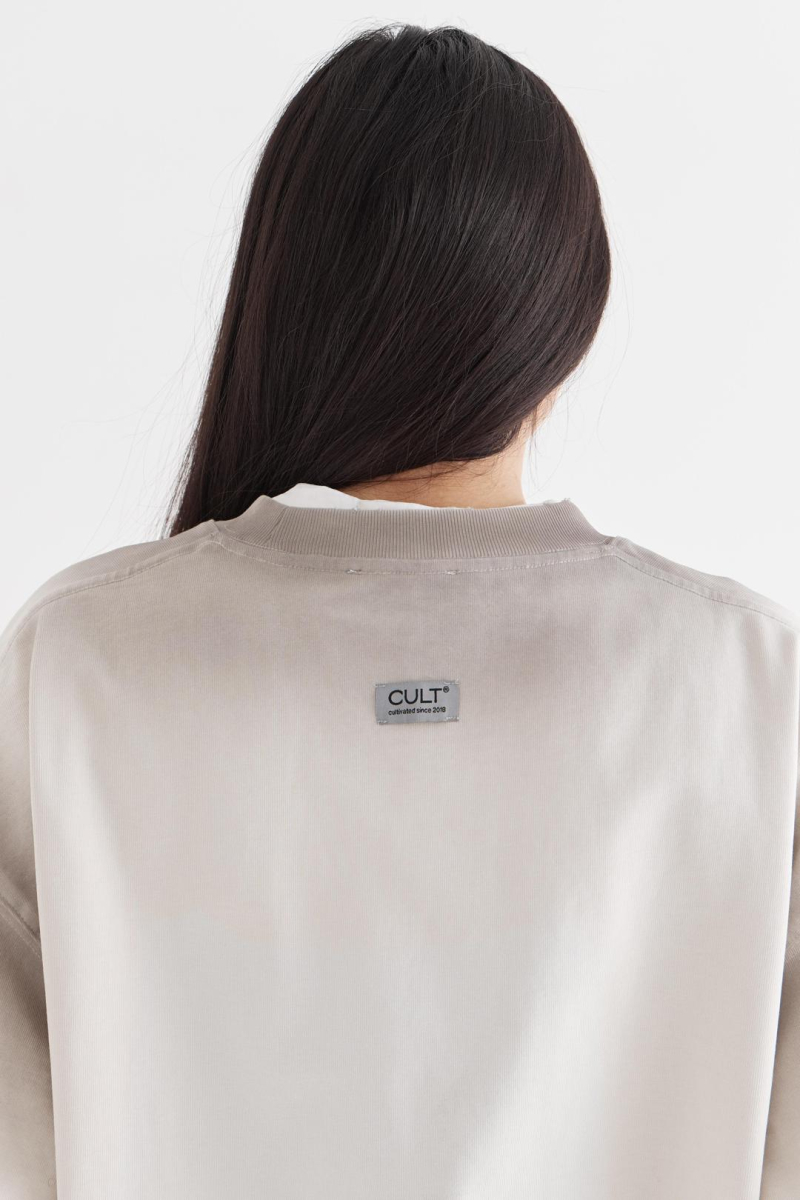 Лонгслив «Камень» CULTBASE, цвет: серый,  купить онлайн