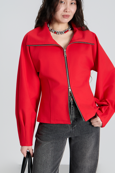 Джемпер на молнии MIA AIM, цвет: красный, MIA739 купить онлайн