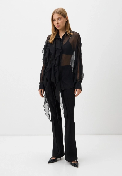Блузка шифоновая ENEVOO, цвет: Черный, 02657 купить онлайн