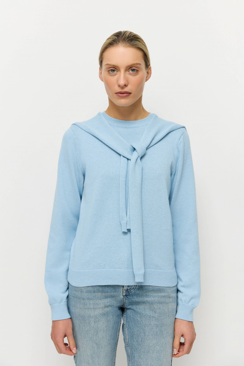 Джемпер из хлопка с кашемиром 2 в 1