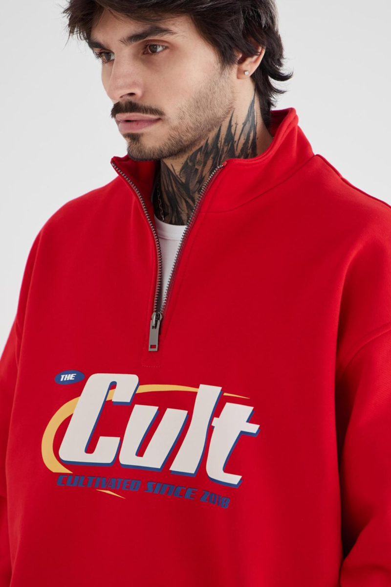 Анорак с принтом CULTBASE, цвет: красный,  купить онлайн