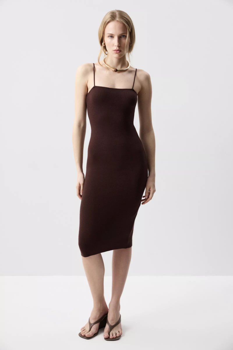 Платье-бандо миди