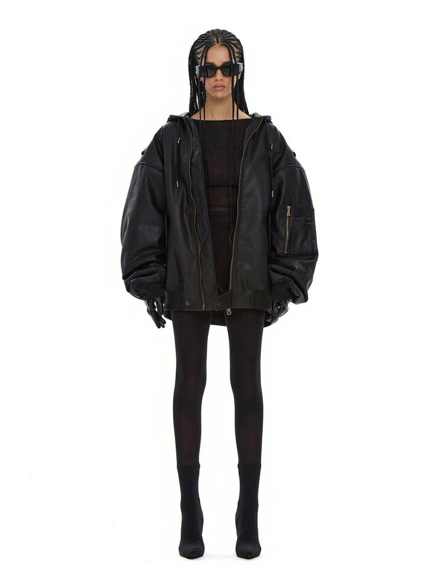 Бомбер с капюшоном OUT OF REACH, цвет: Черный, BMBROOROHBK купить онлайн