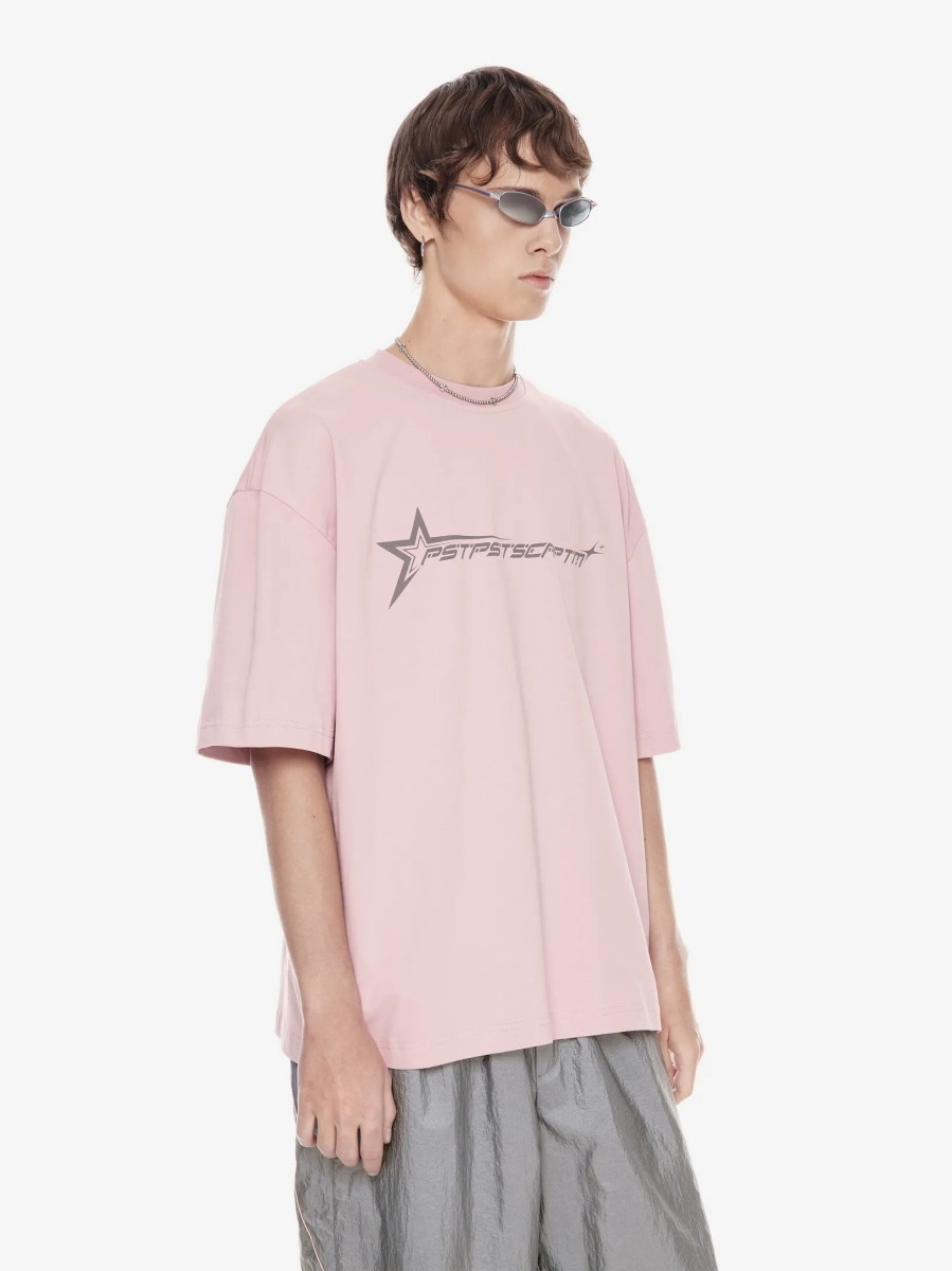 Футболка оверсайз с принтом POST POST SCRIPTUM, цвет: розовый, 1131.002.00.03.420 купить онлайн