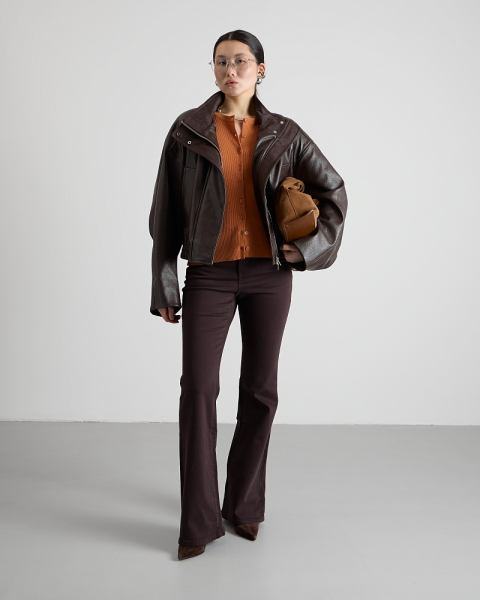 Бомбер из экокожи MIA AIM, цвет: коричневый, MIA747 купить онлайн