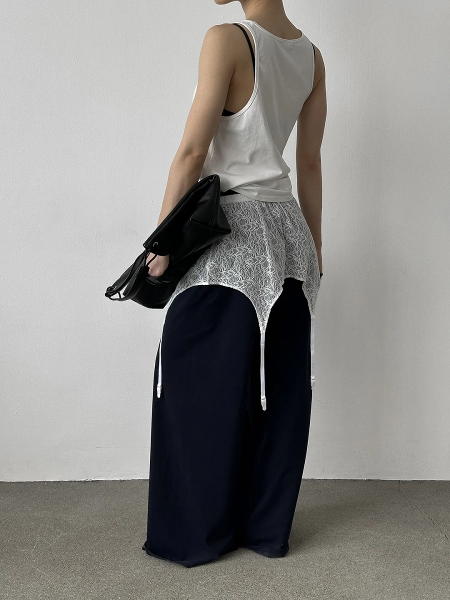 Кружевной пояс асимметричного кроя MIARTLAND, цвет: молочный НФ-00000876 купить онлайн