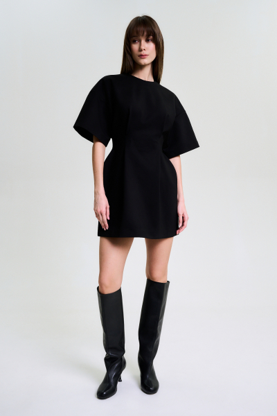 Платье с коротким рукавом (черное) Label .B, цвет: Черный, Dr.25.2.1538BLC купить онлайн
