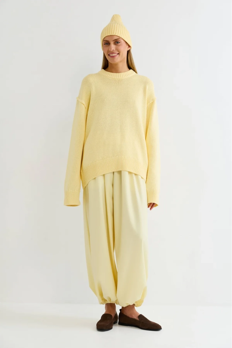 Джемпер с наружными швами Нежно-желтый Erist store, цвет: Желтый, НФ-00003244 купить онлайн