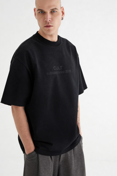Футболка «Камень» CULTBASE, цвет: Черный,  купить онлайн