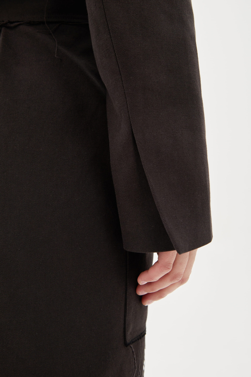 Платье-пиджак с фартуком UNKE, цвет: Черный, 2601D001T_BL купить онлайн