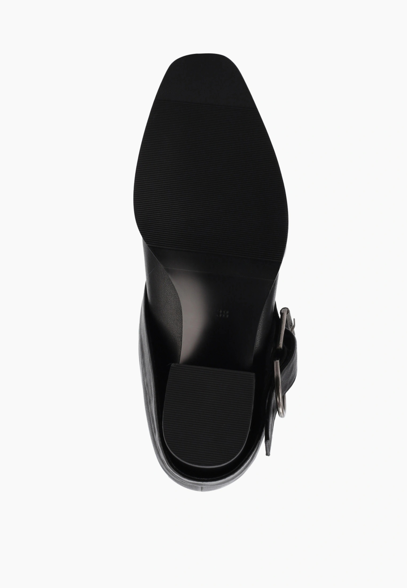 Сапоги на каблуке из натуральной кожи SBALO, цвет: Черный SHT82 купить онлайн