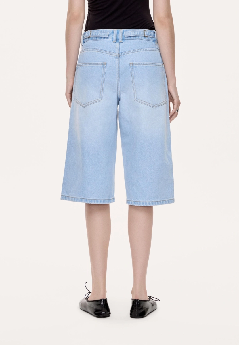 Женские шорты бермуды из денима MUTED, цвет: голубой, 904825.WSHT0011_Light-blue купить онлайн