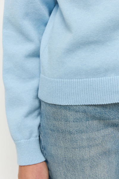 Джемпер из хлопка с кашемиром 2 в 1 AROUND, цвет: голубой, 219_132CC07 купить онлайн