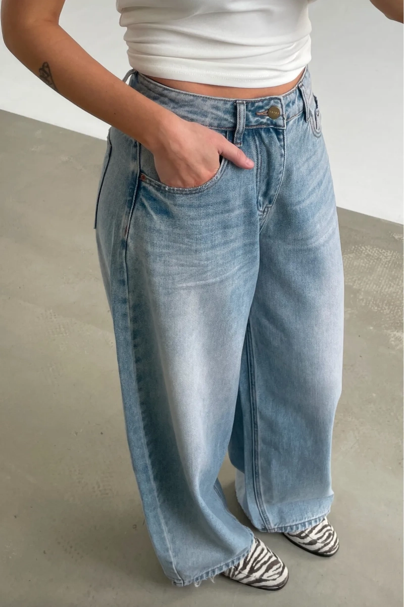 Джинсы Багги Erist store, цвет: голубой, НФ-00003300 купить онлайн