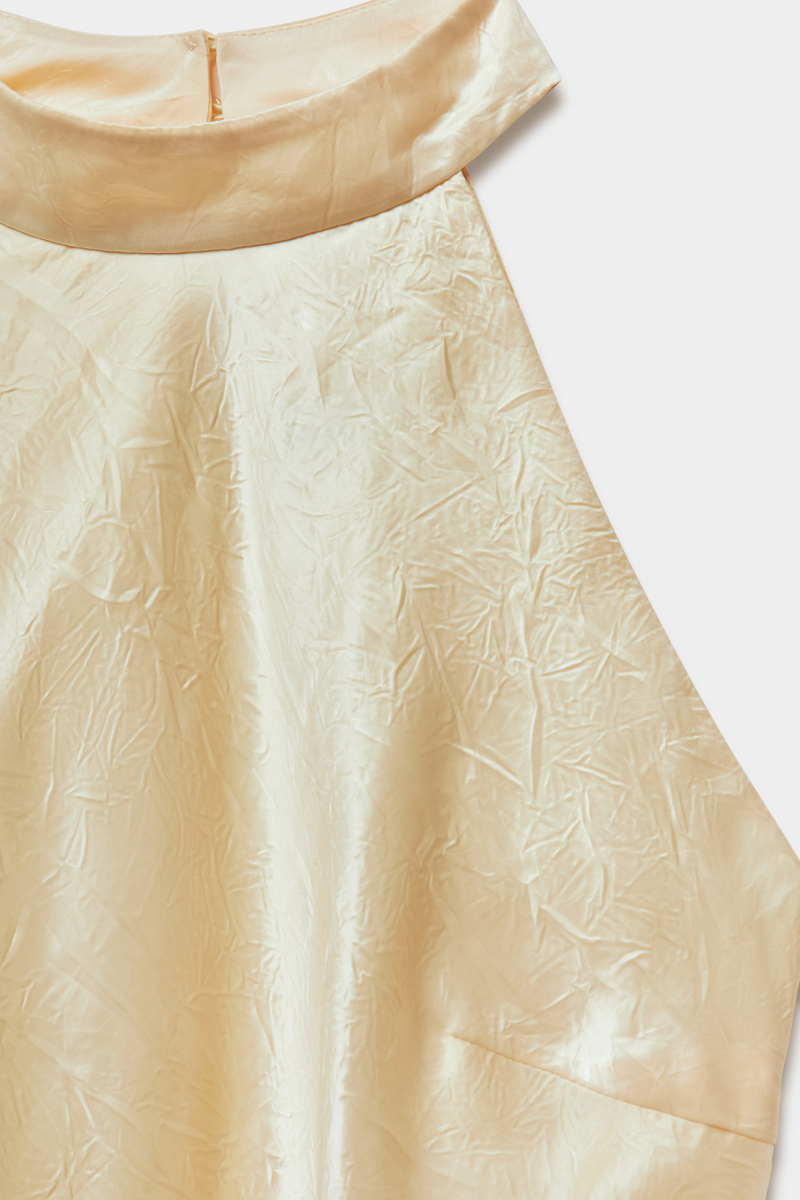 Платье макси из жатого сатина REFERT, цвет: бежевый, 08-3958/1-2511 купить онлайн