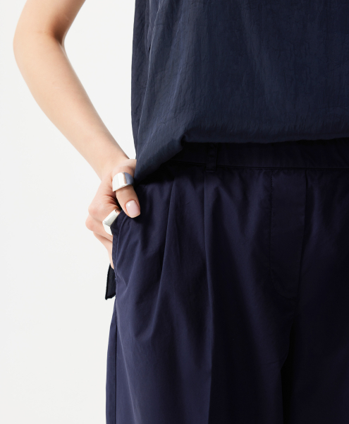 Брюки из поплина с поясом на резинке GLVR, цвет: Черный, 126G23GAC6316 купить онлайн