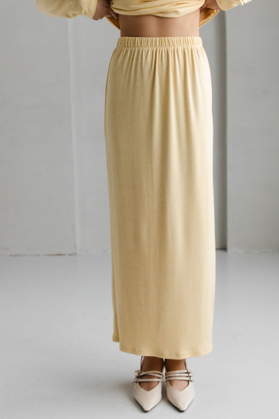 Юбка из трикотажа на резинке VLVT, цвет: Желтый, 00-00005366 купить онлайн