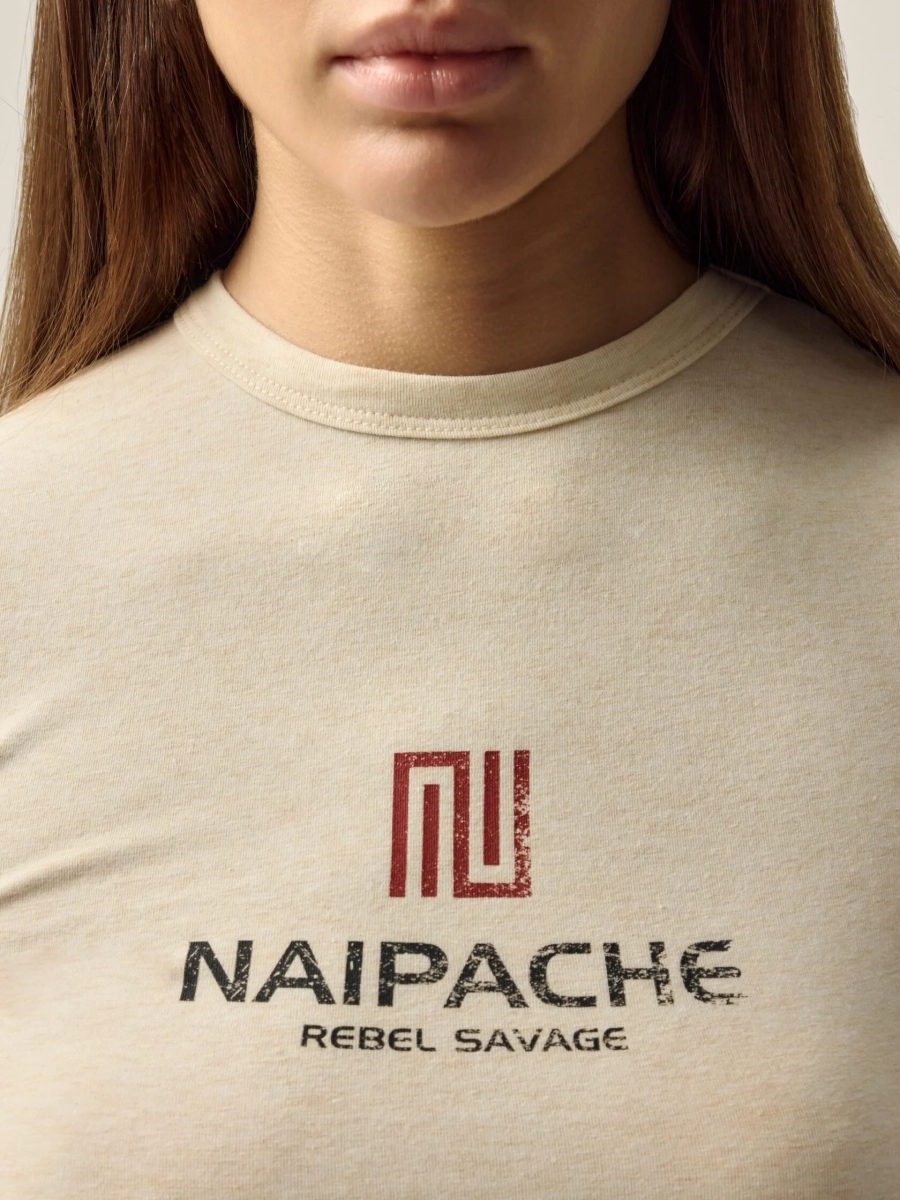 Футболка Confidence curve NAIPACHE, цвет: абрикосовый,  купить онлайн Футболка Confidence curve NAIPACHE, цвет: абрикосовый,  купить онлайн