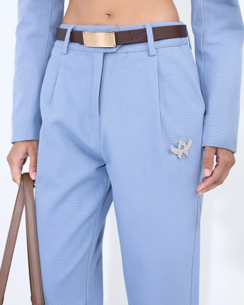 Брюки женские прямые из канваса ASIA ST 71, цвет: синий, Ast71.pants-canvas-ss-w-blue купить онлайн
