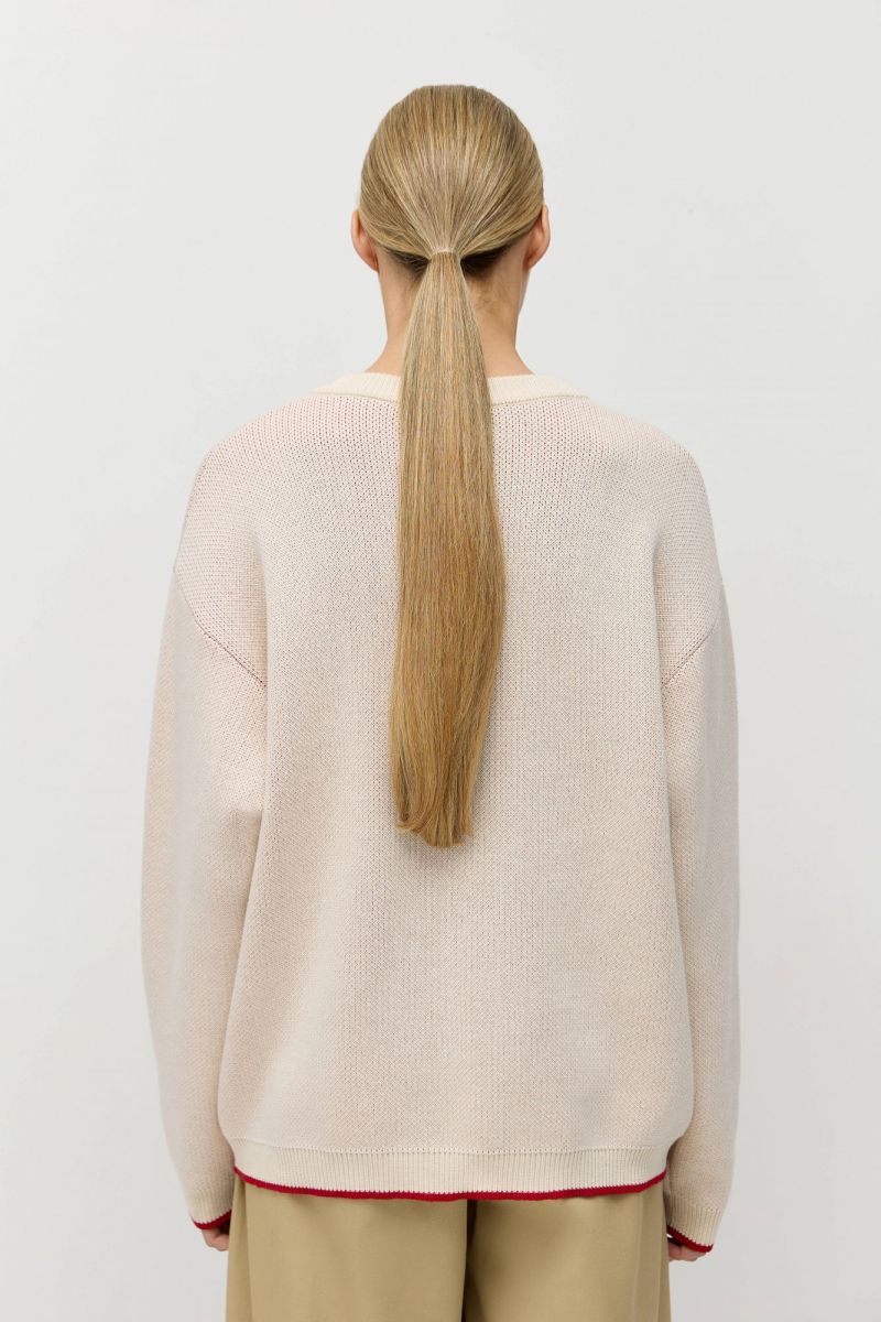 Джемпер Around лобстер клуб AROUND, цвет: бежевый,  купить онлайн
