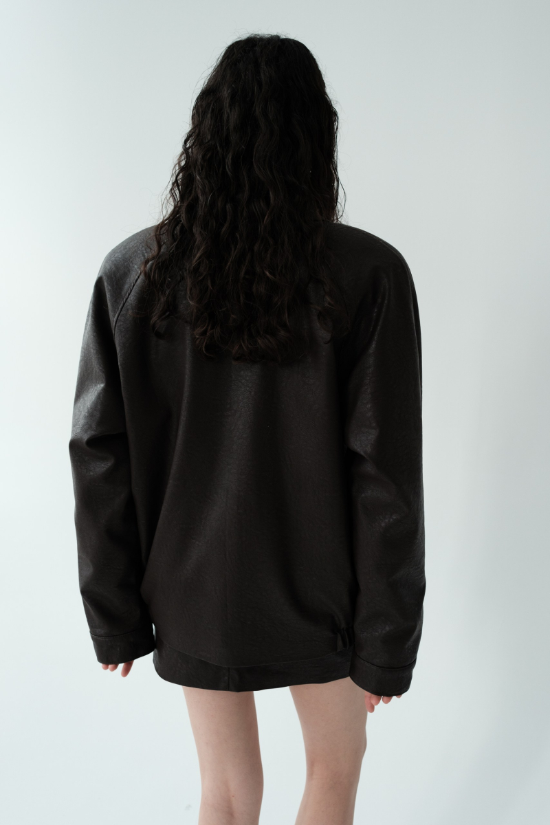 Бомбер винтажный НИ ИМЕНИ, НИ ПОХОЖИХ, цвет: коричневый, 00-00000375 купить онлайн