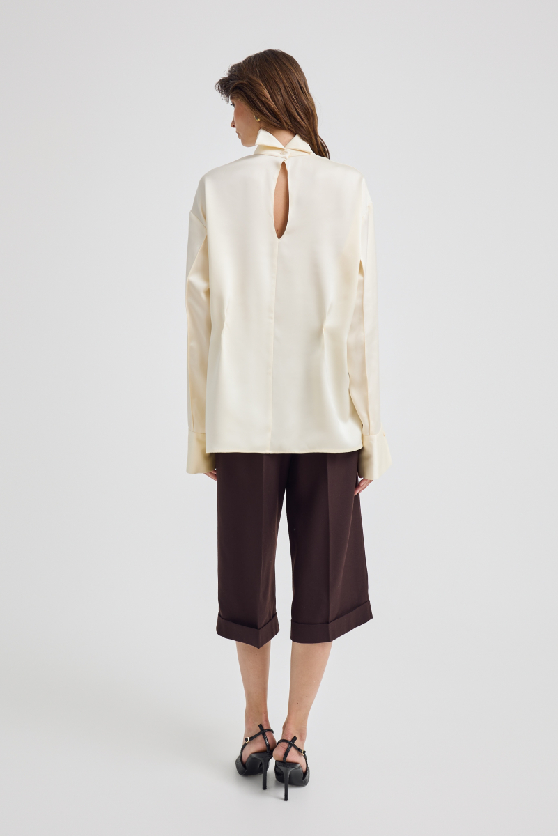 Блуза наоборот Shtripling, цвет: белый, SHRUB007MLK купить онлайн