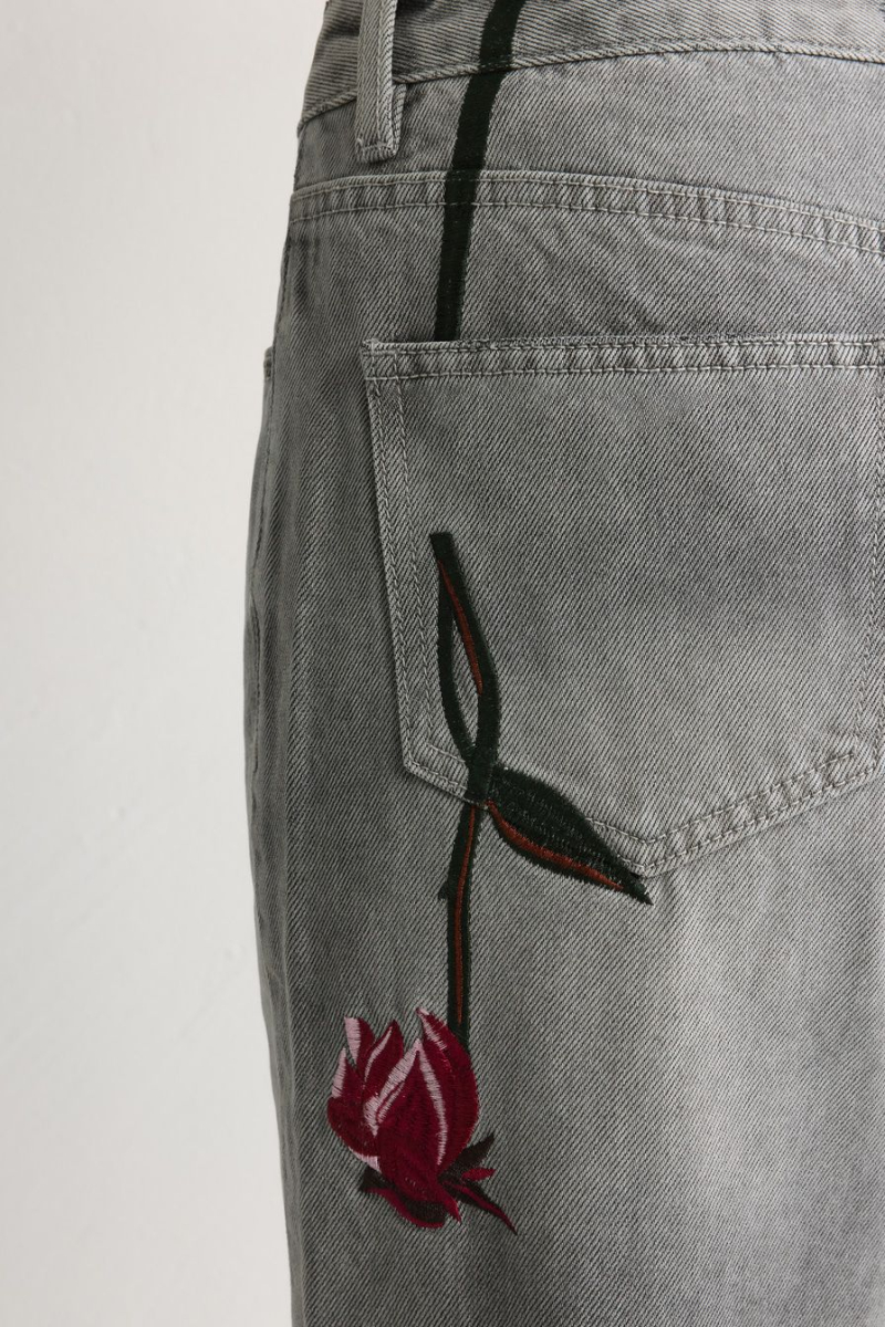 Джинсы из смесового хлопка с вышивкой TOPTOP, цвет: серый, TT.036.18372.800 купить онлайн