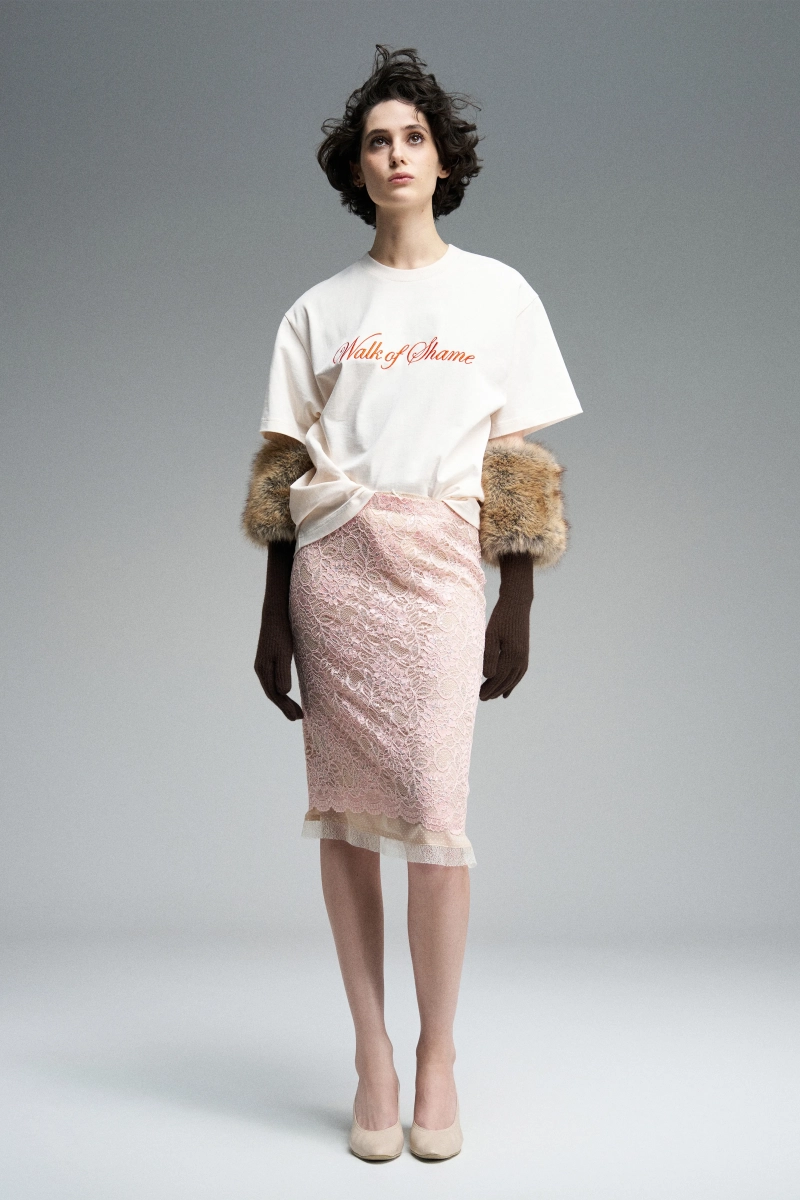 Плотная футболка с вышивкой WALK OF SHAME, цвет: белый, TSH021 купить онлайн