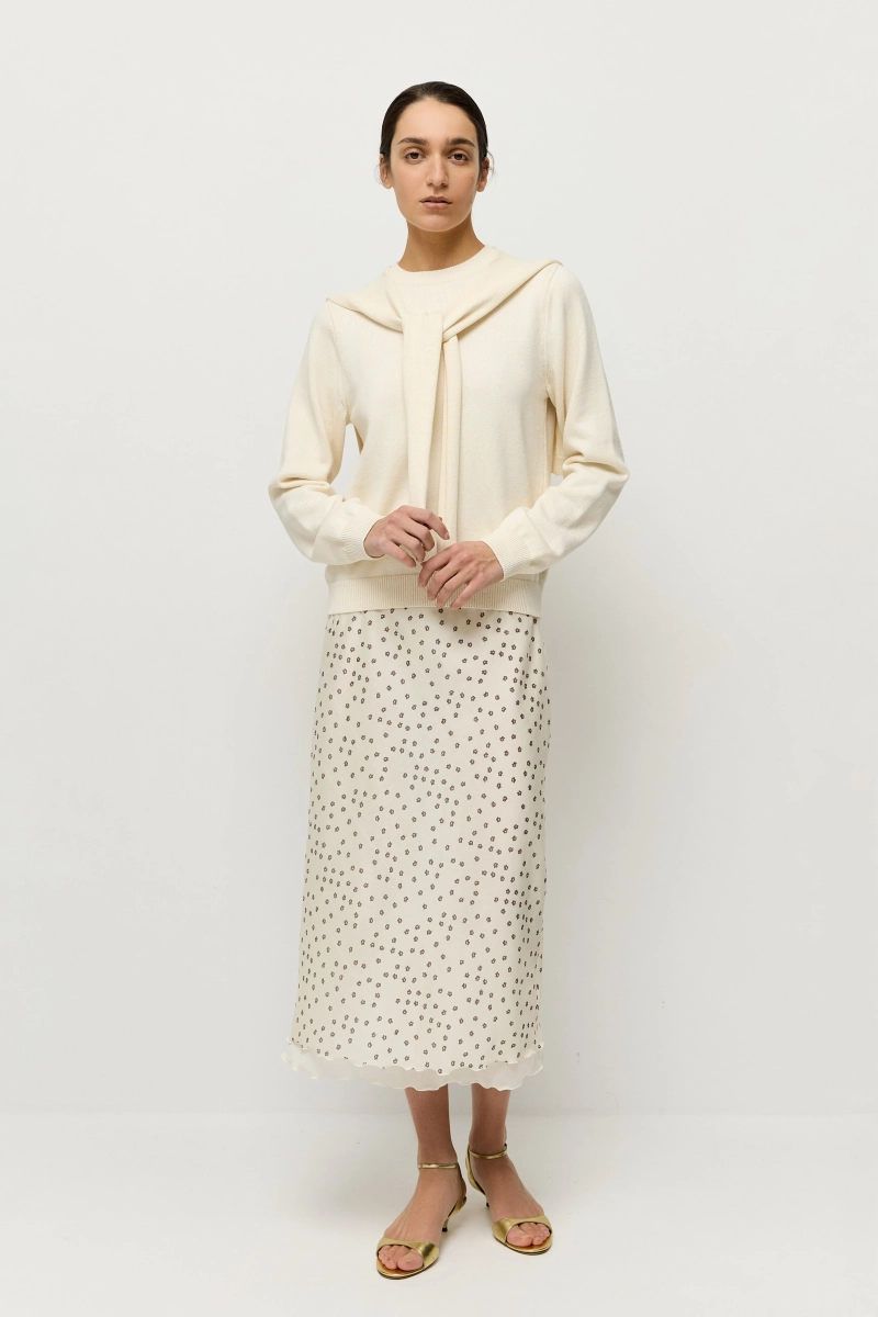 Джемпер из хлопка с кашемиром 2 в 1 AROUND, цвет: мультиколор, 219_132CC05 купить онлайн