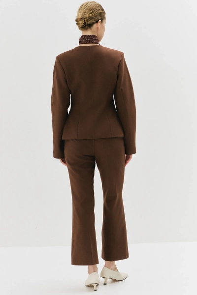Брюки укороченные Ricoco, цвет: коричневый, 7044/1 купить онлайн