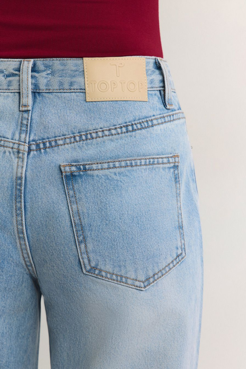 Джинсы из 100% хлопка с вышивкой TOPTOP, цвет: синий, TT.036.18372.620 купить онлайн