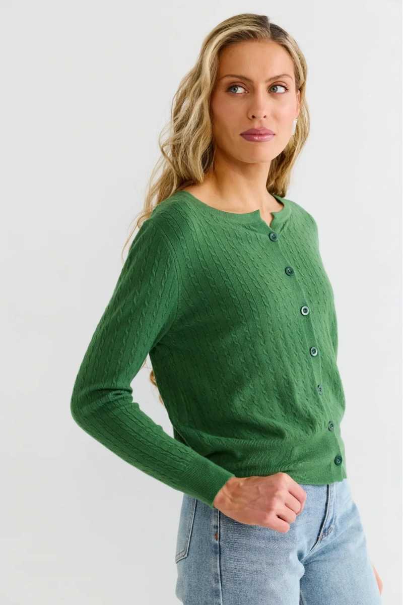 Кардиган тонкий Erist store, цвет: зеленый, НФ-00003178 купить онлайн