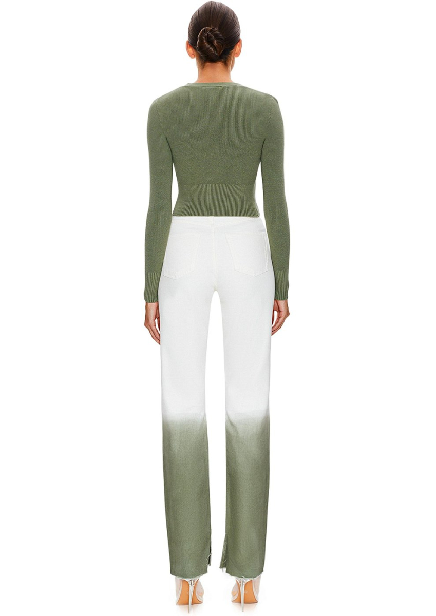 Кардиган в рубчик SODAMODA, цвет: хаки, 15960 купить онлайн