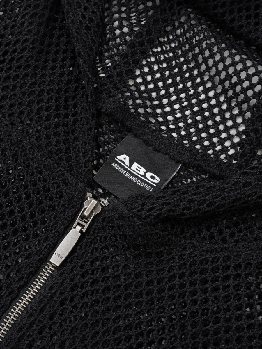 Худи на молнии из сетки ABC, цвет: Черный, 00-159 купить онлайн