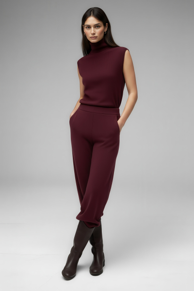Брюки трикотажные SAGAS, цвет: Бордовый, 260110 купить онлайн