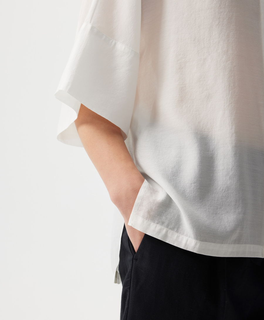 Блузка с коротким рукавом оверсайз GLVR, цвет: белый, 126G21GAC2227 купить онлайн