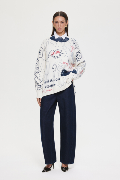 Джемпер с принтом DREAMS BY ALENA AKHMADULLINA, цвет: белый, 225104140304305/213000 купить онлайн