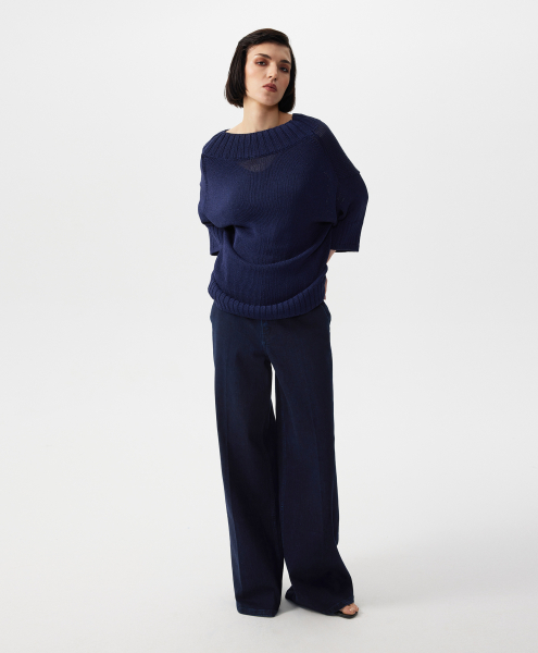 Джемпер оверсайз удлиненный GLVR, цвет: Черный, 126G23GAC3107 купить онлайн