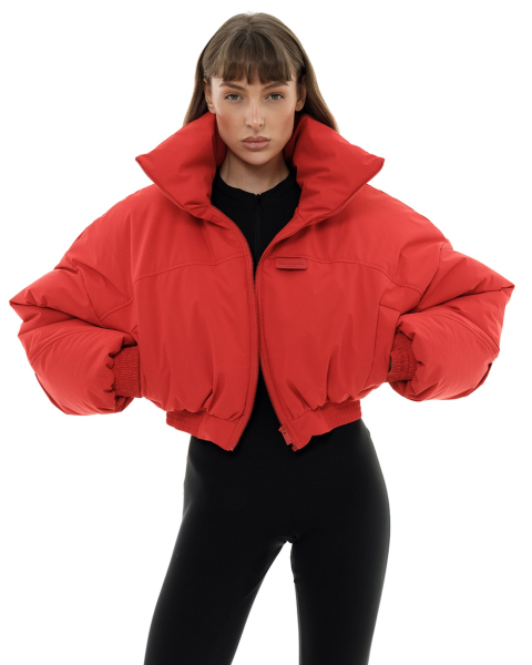Бомбер с воротником-стойкой Suborbia, цвет: красный, 04573 купить онлайн
